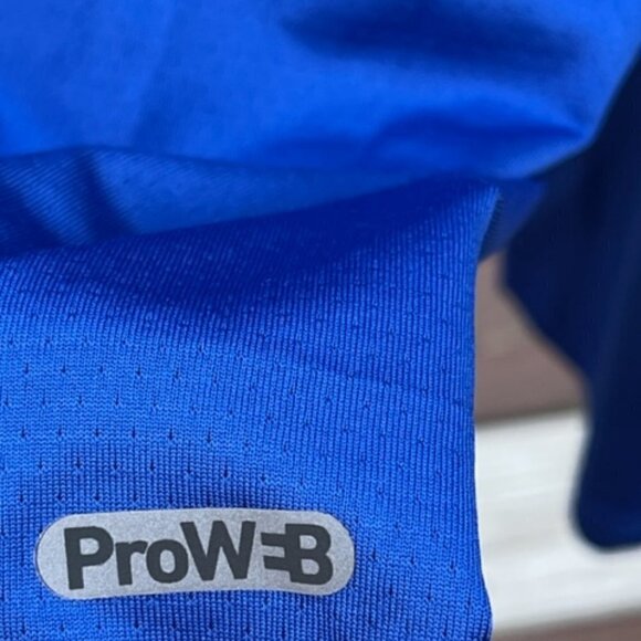 Spyder NWT Shirt Men's Mock Neck Long Sleeve Active Pro Web Blue Stretch Sz Lrg - Picture 16 of 16